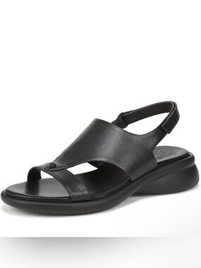 Naturalizer Lillian Slingback Sandal In Black Leather Women's Size 10 Wide New